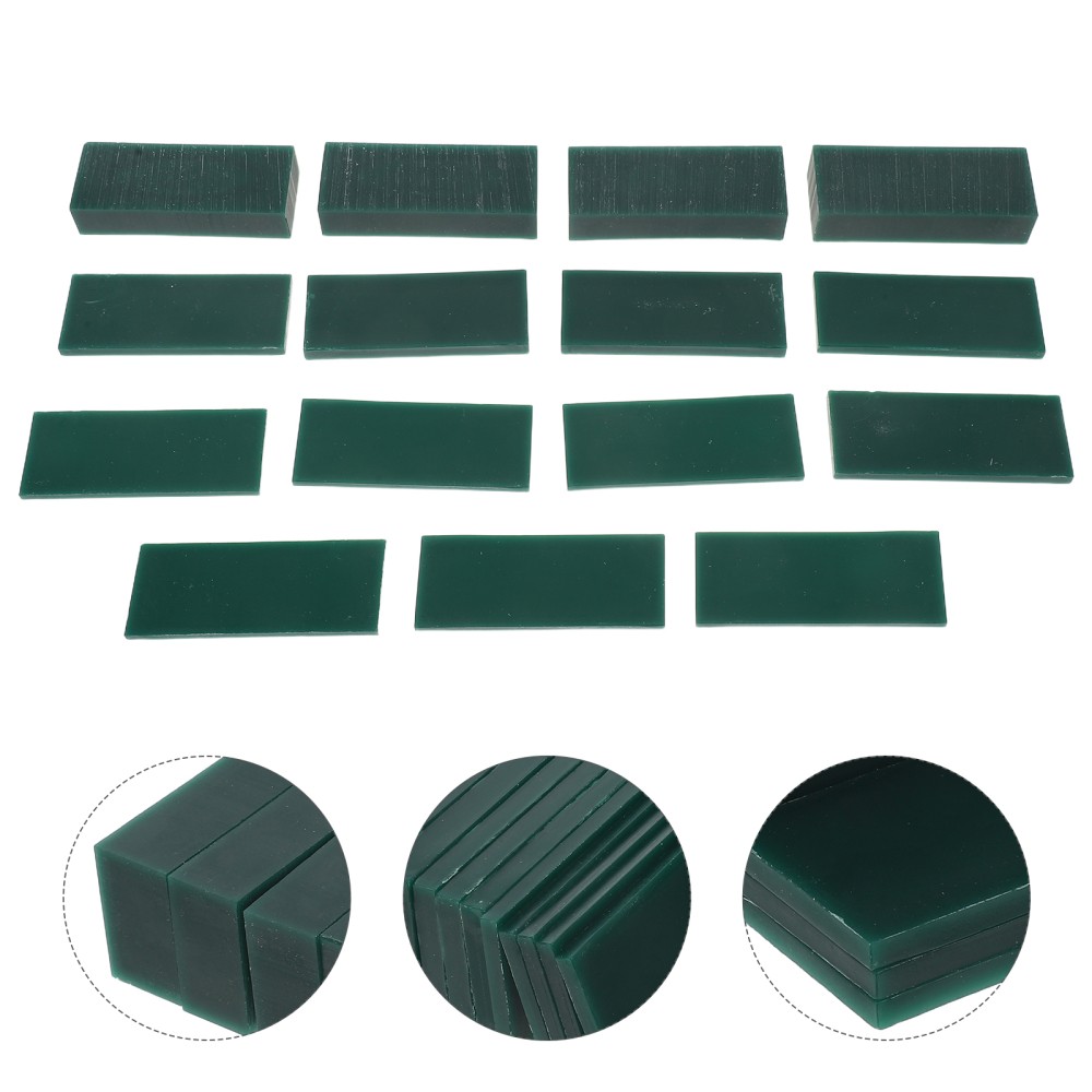 15Pcs Reusable Jewelry Wax Blocks Green Wax Sheets for Casting and Carving