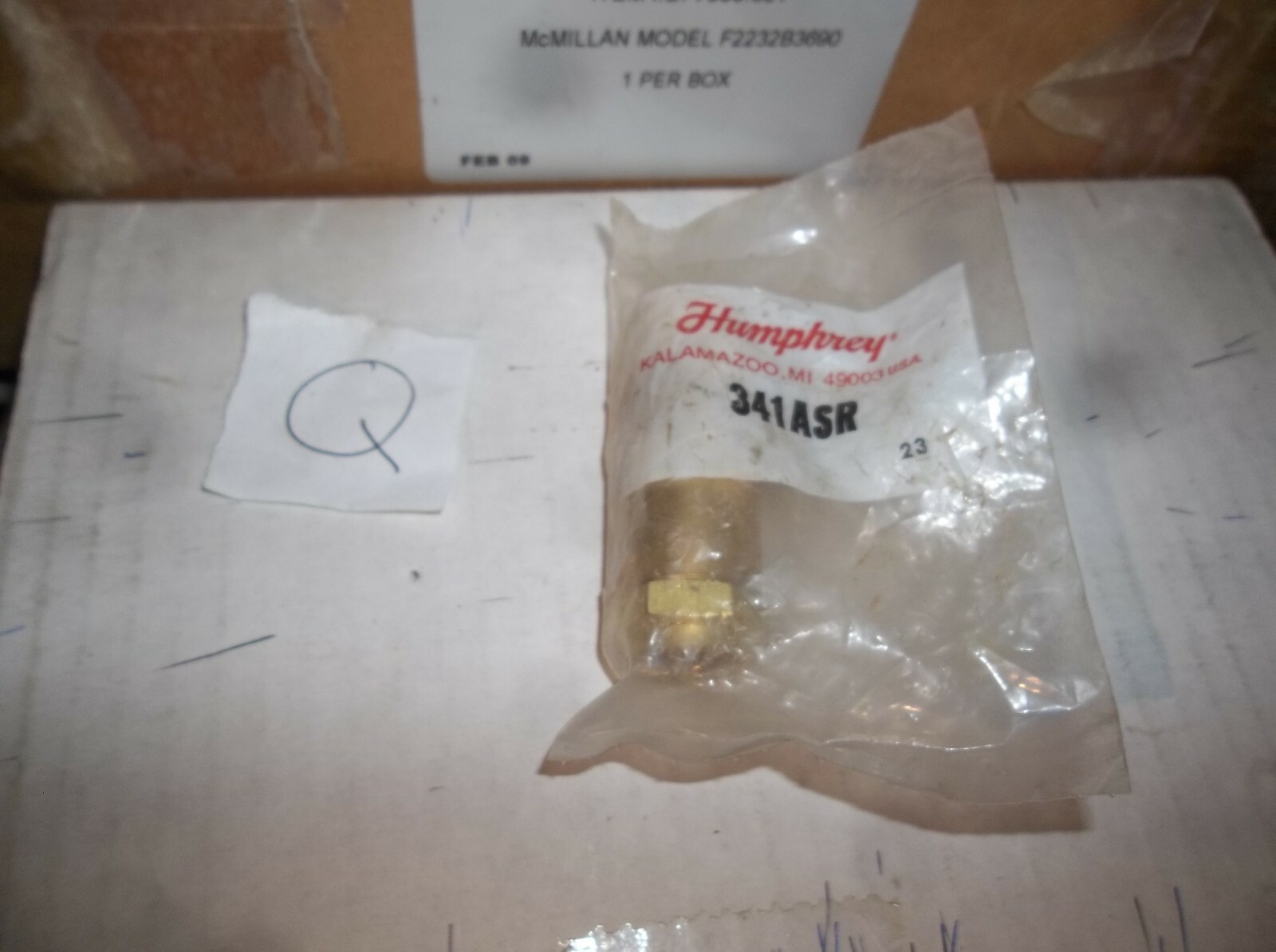 NEW HUMPHREY PNEUMATIC VALVE ACTUATOR 341ASR USA
