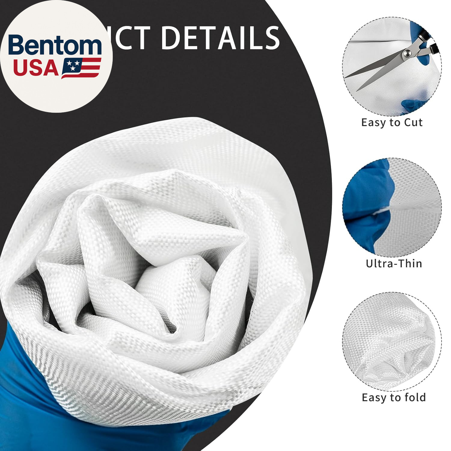 2 Pack 6 Oz Fiberglass Cloth, 12 X 4.1 Feet E-Glass Plain Weave Fabric, Woven Fa