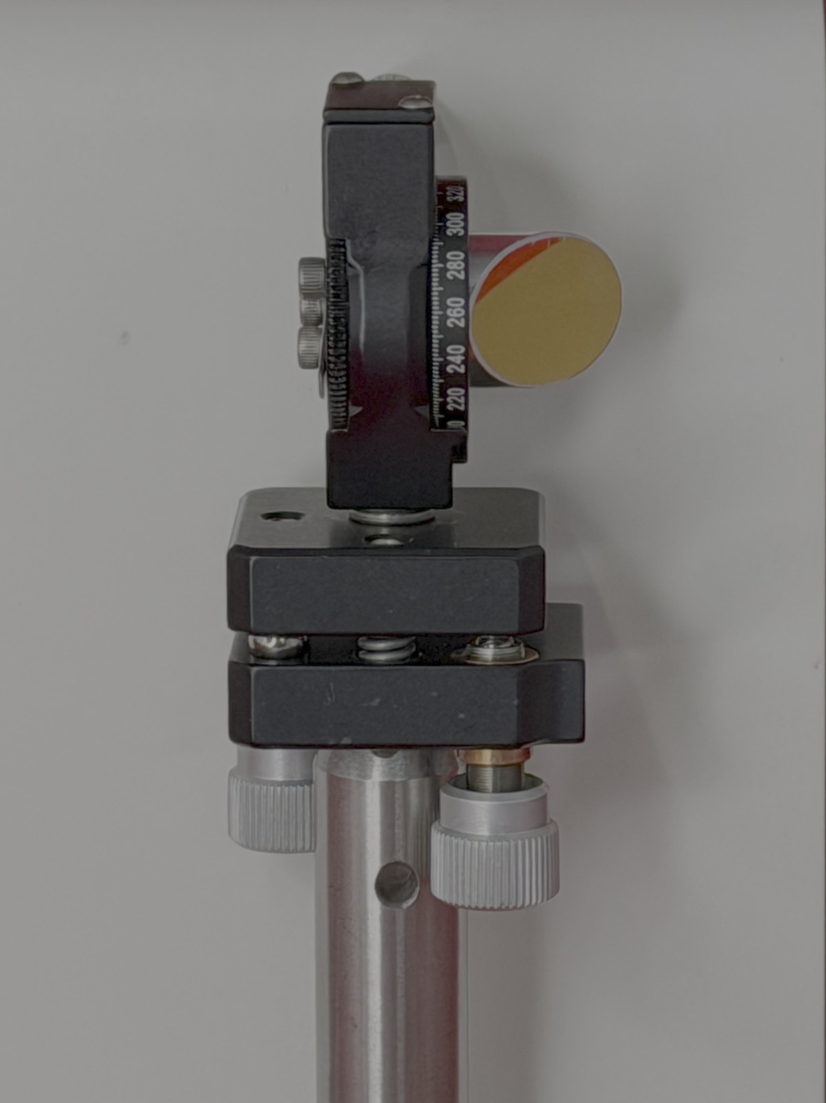 Thorlabs PRM05 Rotation Mount for .5” Optics on Thir KMS Tilt Stage w/ Post
