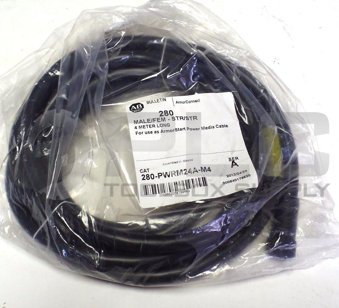 NEW ALLEN BRADLEY 280-PWRM24A-M4 POWER CABLE 280PWRM24AM4