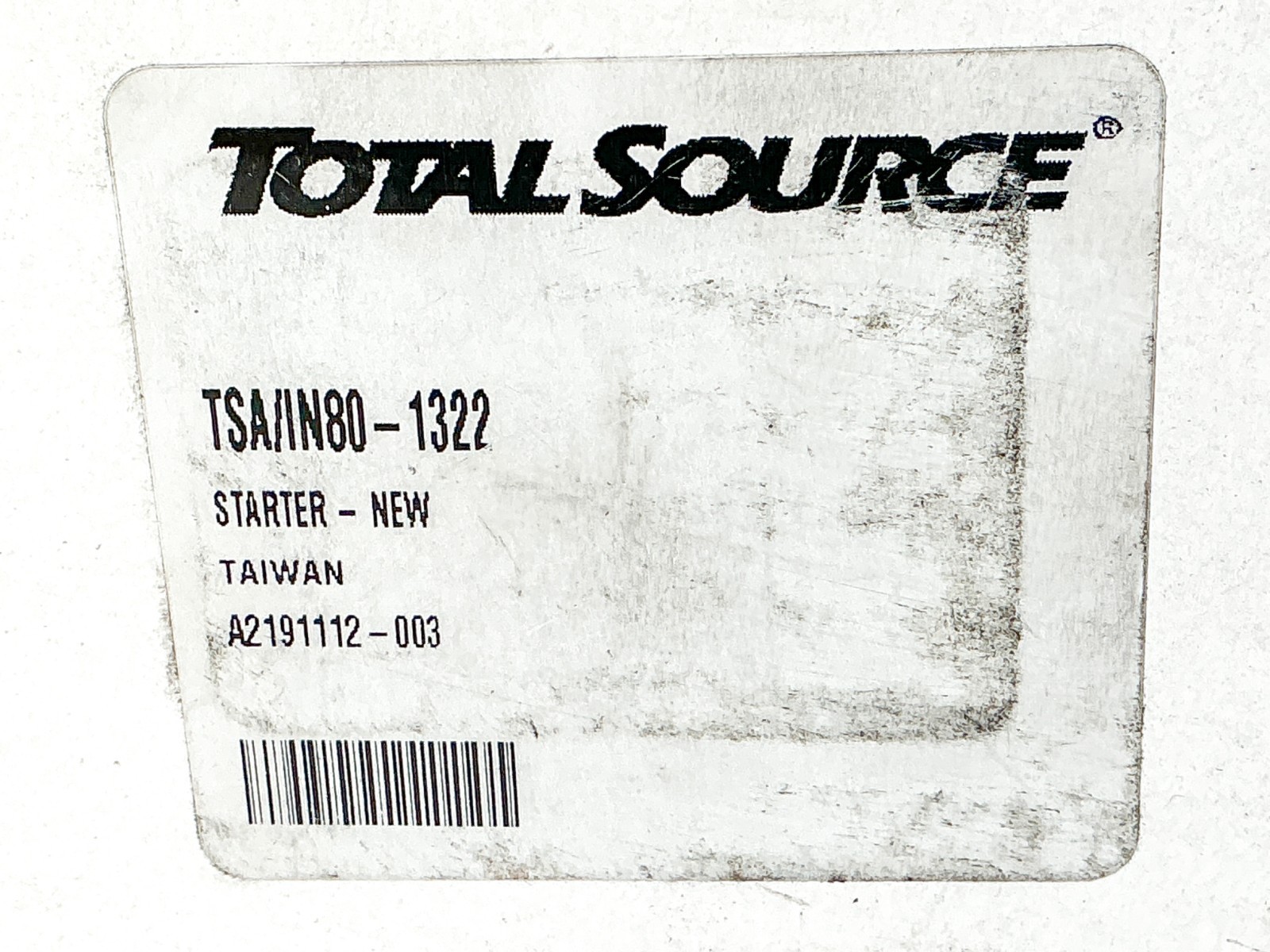 New Total Source TSA/IN80-1322 Starter SYSN0165