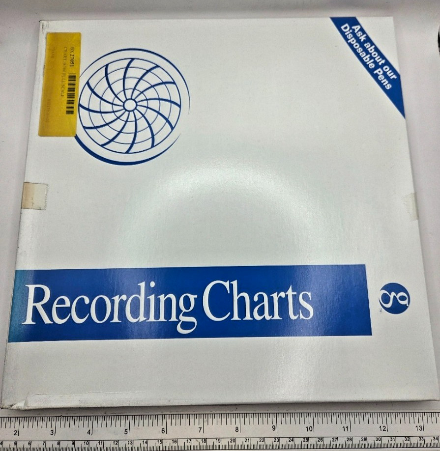 BOX OF 100 GRAPHIC CONTROLS PN-00236893 RECORDING CHARTS, FOXBORO 898439, 0254H