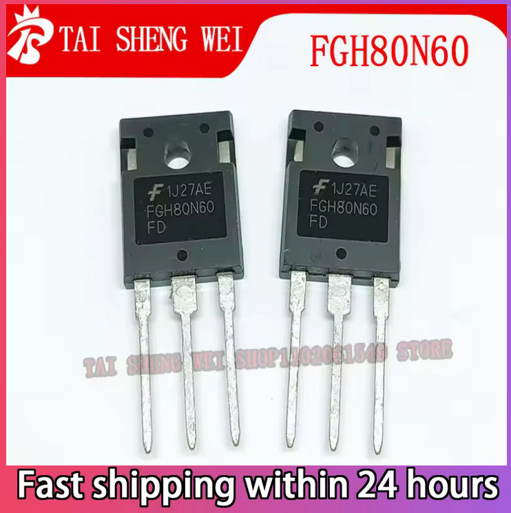 5pcs FGH80N60FD FGH80N60 80N60 TO-247 80A 600V TO247 TUBE POWER IGBT TRANSISTOR