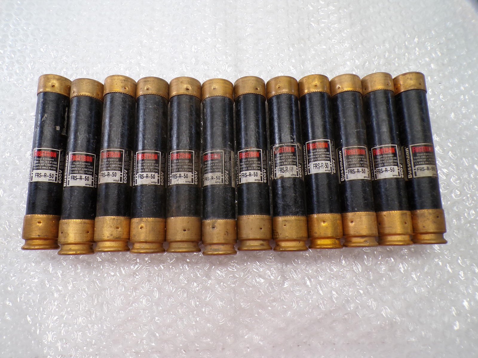 FUSETRON FRS-R-50 FUSE BLACK LOT OF 12 NSNP