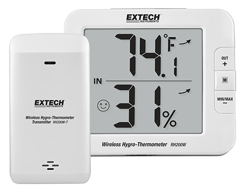 Extech RH200W: Wireless Indoor/Outdoor Hygro-Thermometer Indicator