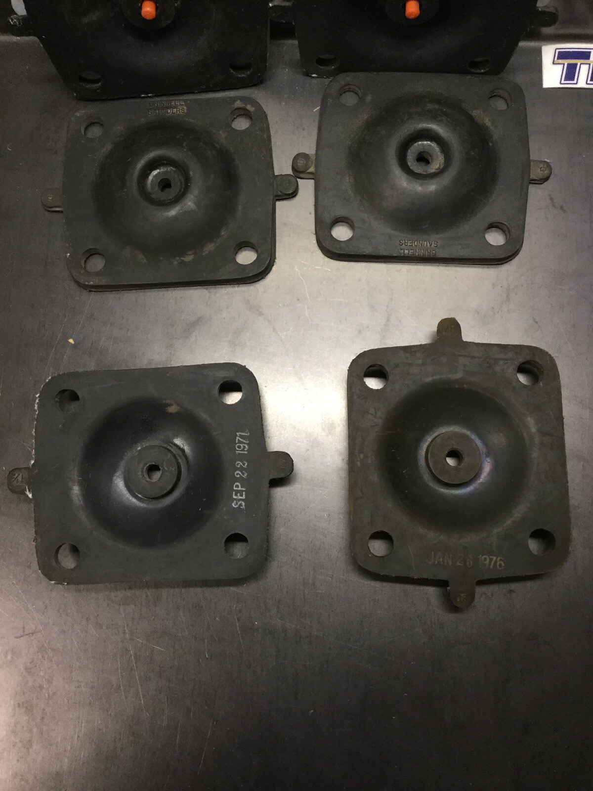 LOT OF 6, NEW, SAUNDERS GRINNELL, 1.5 INCH, REPLACEMENT DIAPHRAGMS. (16D-1)