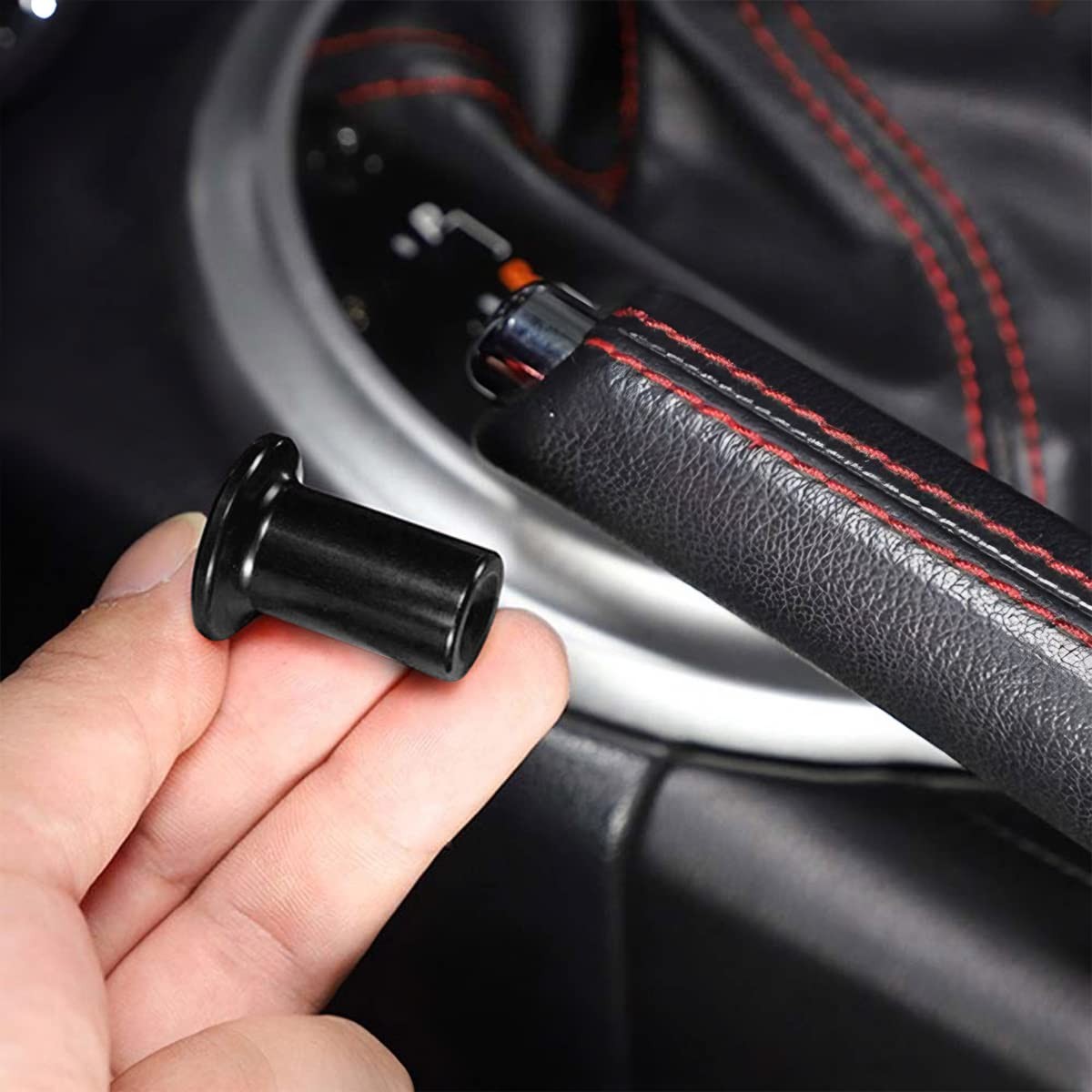 AICEL Turn Knob Drift Button, 2 Pcs E-Brake Handle 0.4*0.3*0.2in, Black