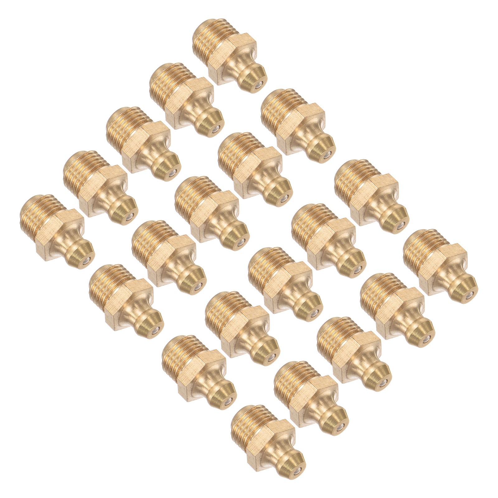 20pcs Brass Straight Grease Fitting Caps for Car M10x1 Thread