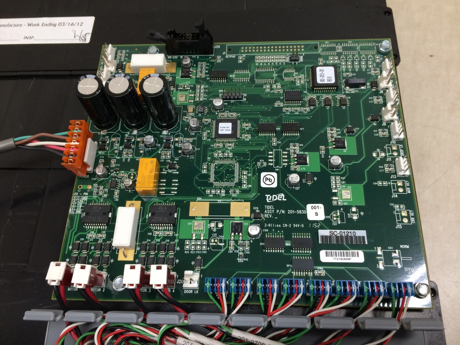 Tidel TACC Timed Access Cash Controller Parts Assembly Board 201-5830-001-S