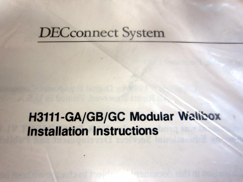 Digital EK-DECSY-WI-001 H3111-GA/GB/GC Modular Wallbox Instructions