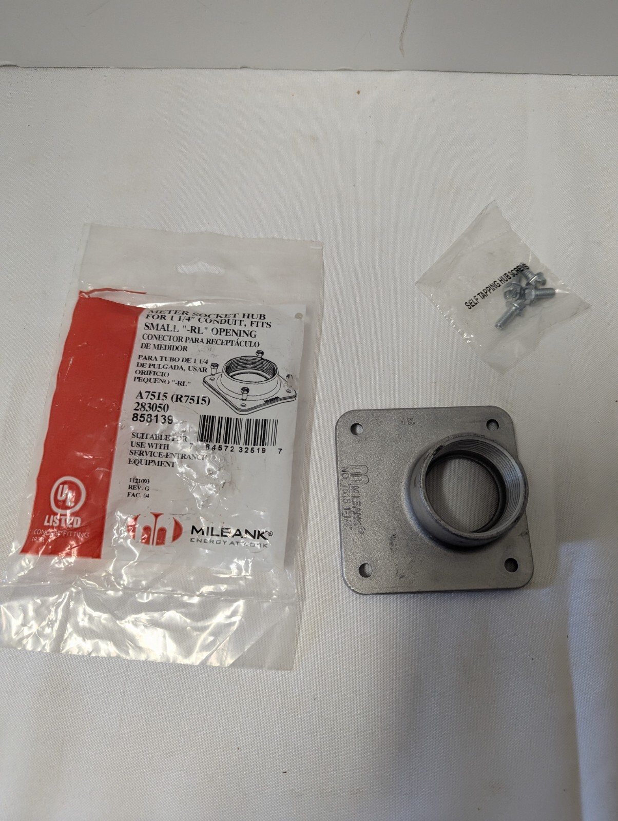 Milbank A7515 Aluminum Screw Mount Meter Socket Hub For 1 1/4 ” Conduit New