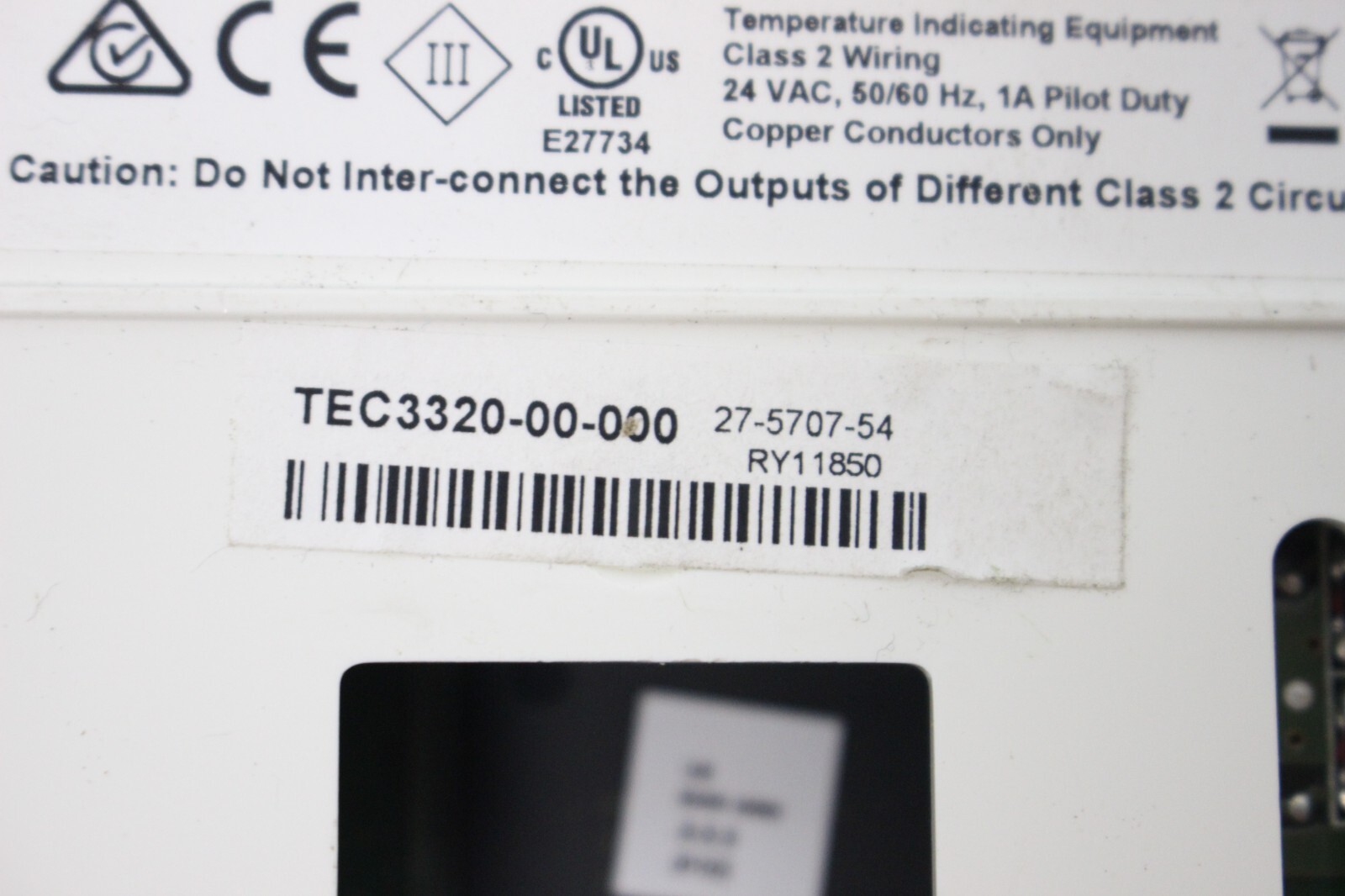 JOHNSON CONTROLS TEC3320-00-000 /Smart Thermostat TEC3000 Series