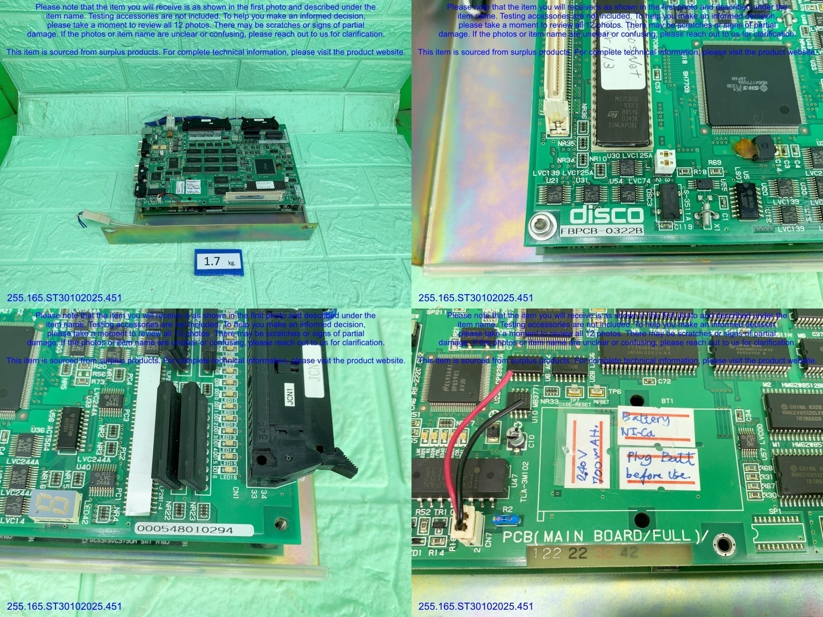 DISCO FBPCB-0322B PCB Main Board as in photos, sn:9096, DHL