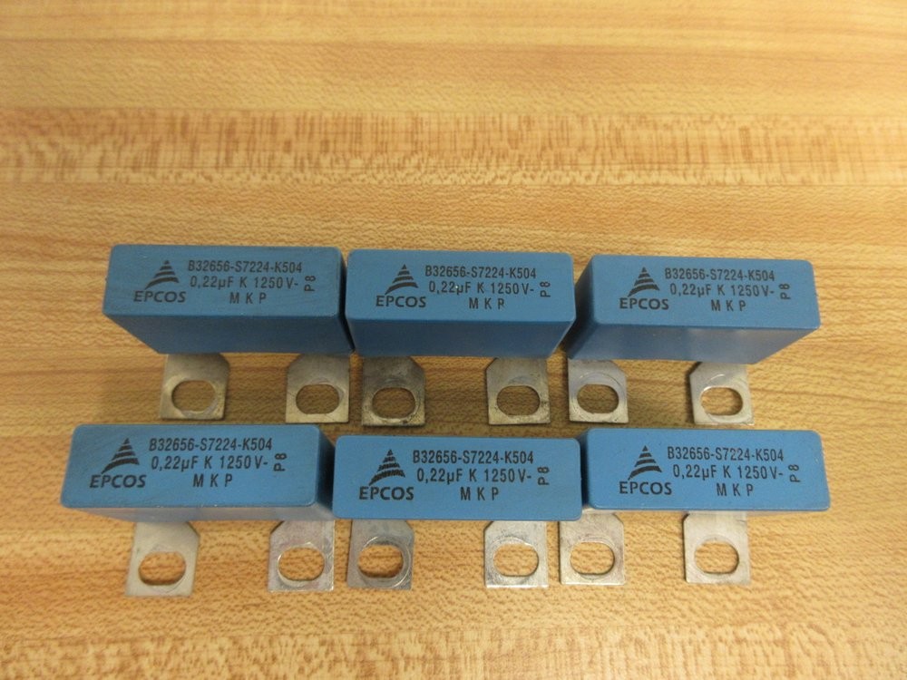 EPCOS B32656-S7224-K504 Capacitor 0.22uf B32656S7224K504 (Pack of 6)