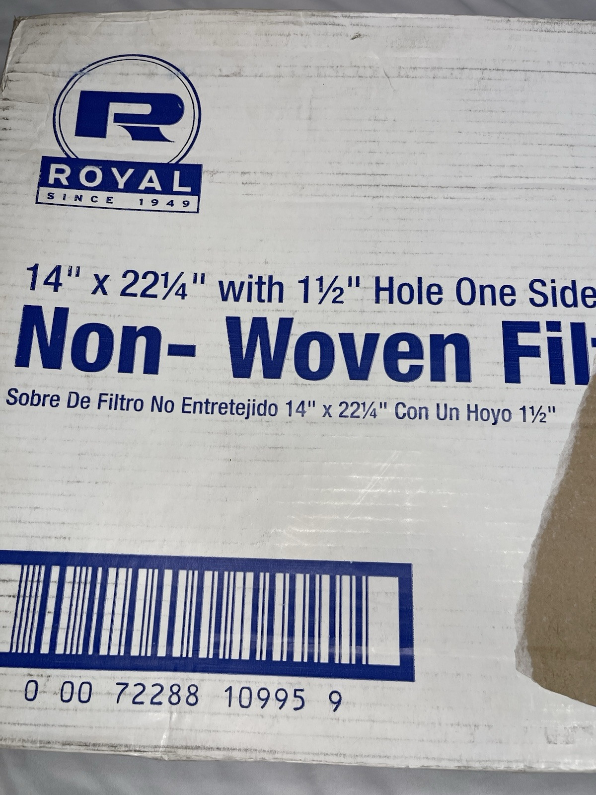 100 Sheets Royal FE1422 Replacement Filter Paper – 14″ x 22.25” 1.5 Hole