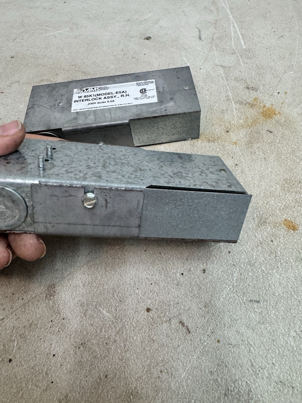 ADAMS W85K1 ModelE5A Westingh Interlock SW Assy R.H. lot of 2