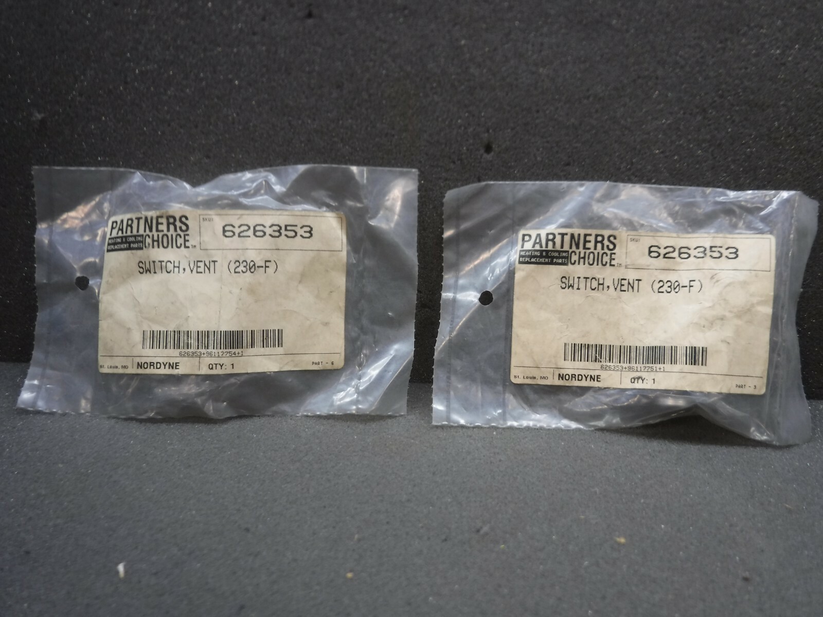 Partners Choice, 626353, Switch Vent, 230-F (New) ** Lot of 2 **