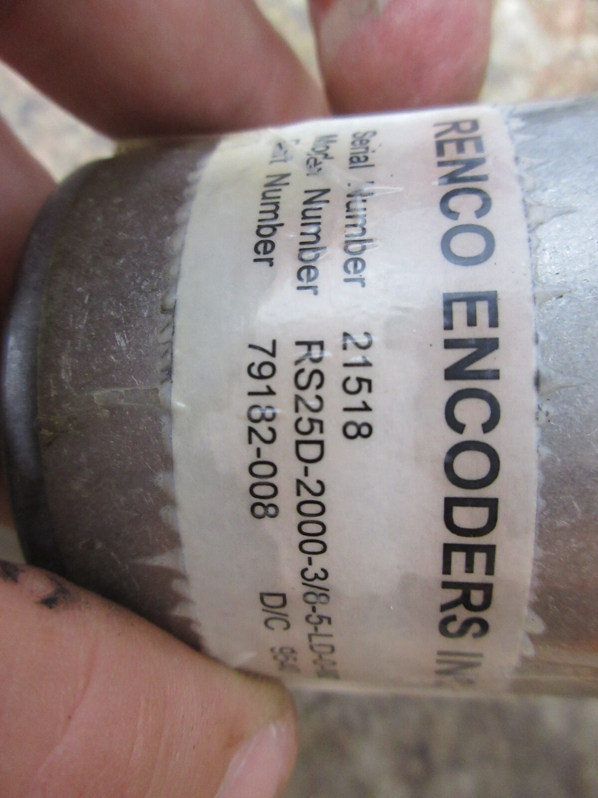 HAAS HL-1H CNC LATHE RENCO RS25D-2000-3/8-5-LD-0-M2 79182-008 DC 9540 ENCODER