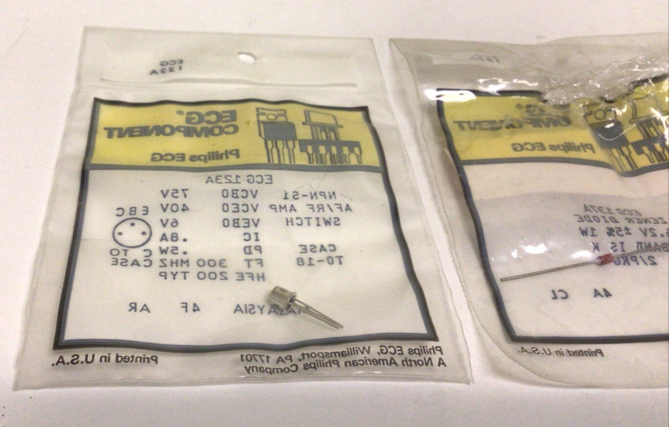 NEW, (ASSORTED LOT) ECG COMPONENT ECG123A, ECG137A, ECG3021, ECG3022, FREE SHIP