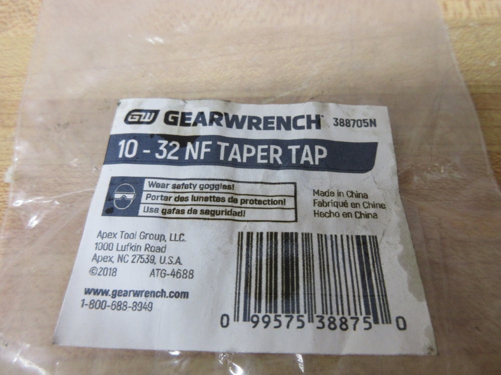 Gear Wrench 388705N Taper Tap 10NF32 (Pack of 5)