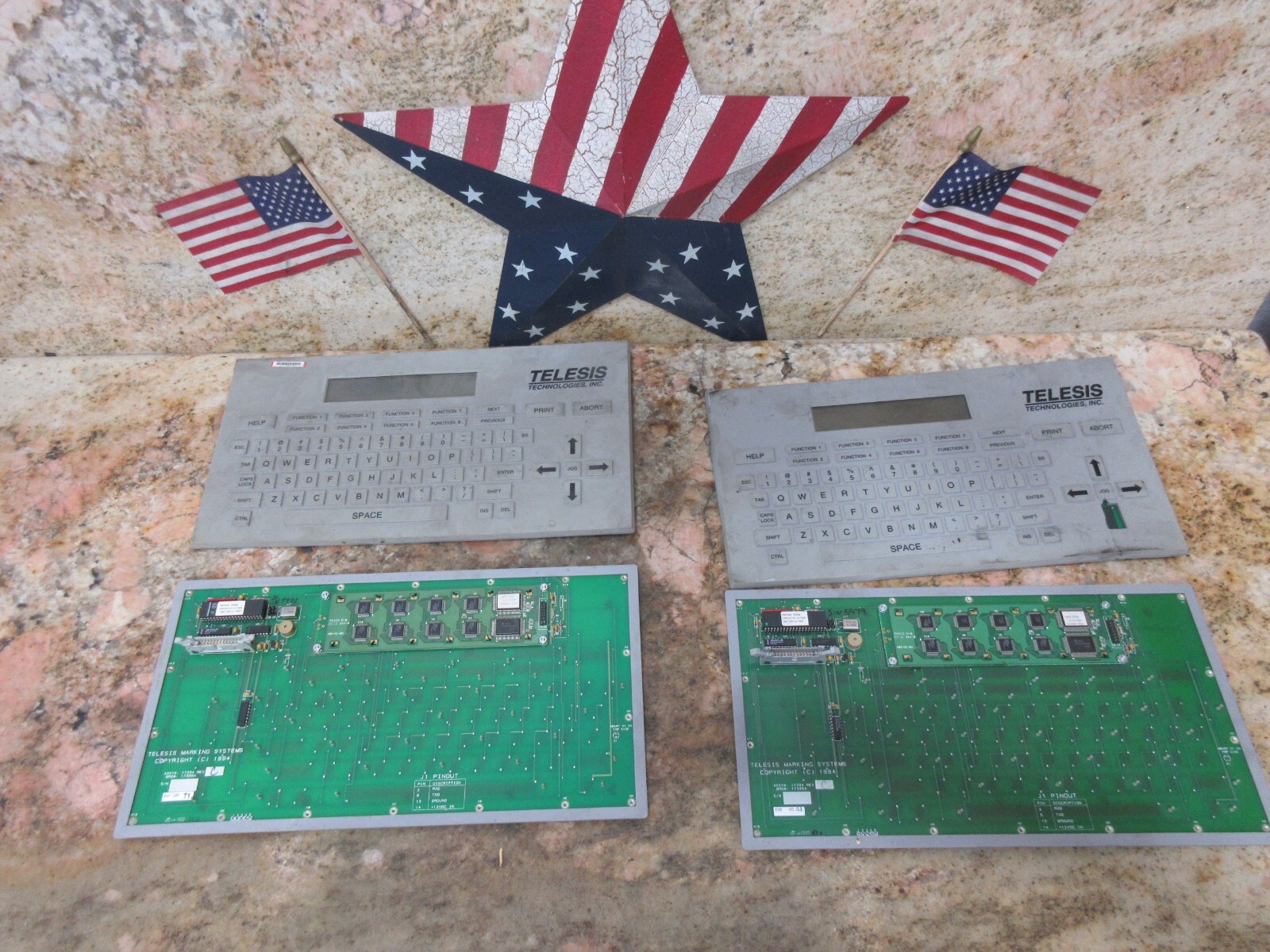 TELESIS KEYBOARD 17394 REV.C 17395A 8547 1382 T1 404-H1-0H LOT OF 3 PIECES