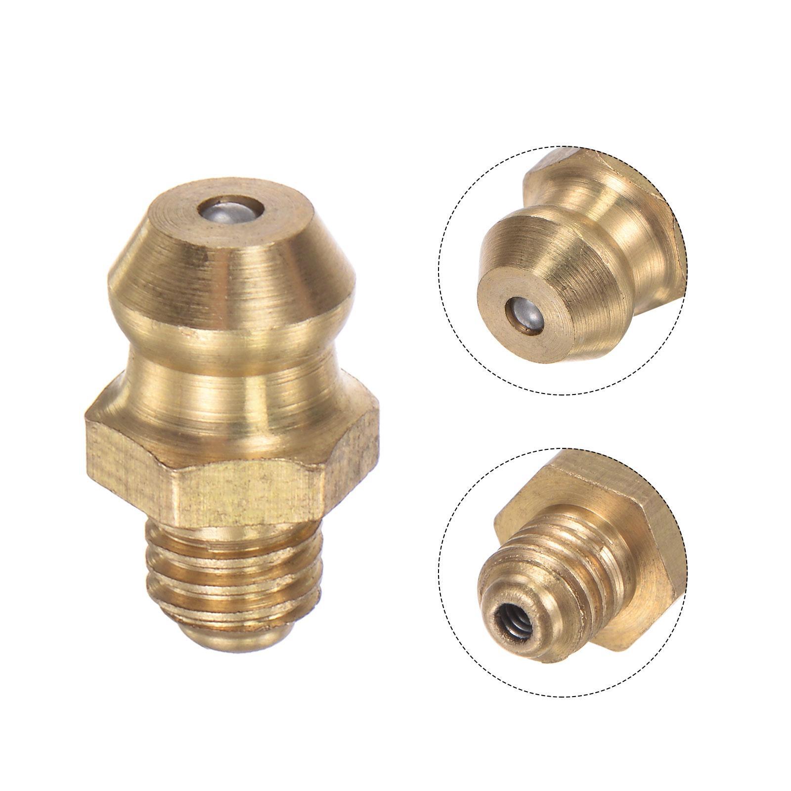 5pcs Brass Straight Hydraulic Grease Fitting Accessories M5 x 0.8mm Thread