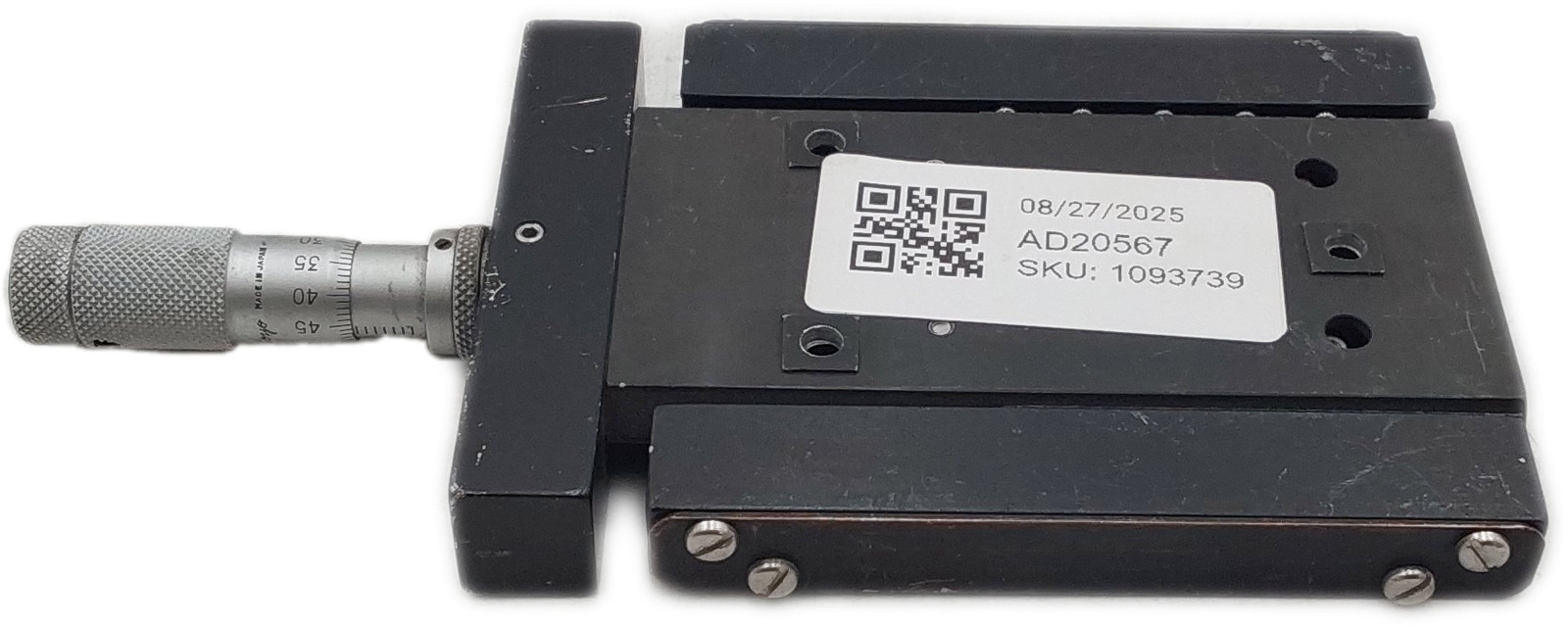 Oriel 3″x3.5″ Translation Positioner Stage w/0-13mm Mitutoyo Mic