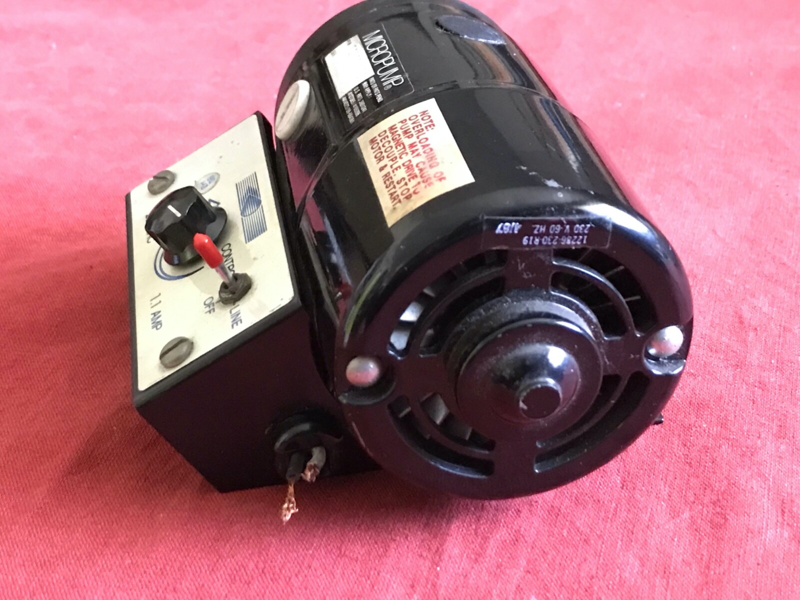 MICROPUMP Magnetic Variable Speed Motor And Control Panel, 230 VAC, 1.1 AMP