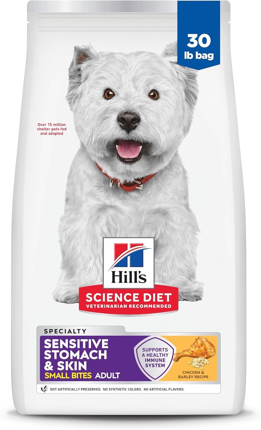 Hill’s Science Diet Adult Sensitive Stomach & Skin Small Bites Dog, Chicken,30lb