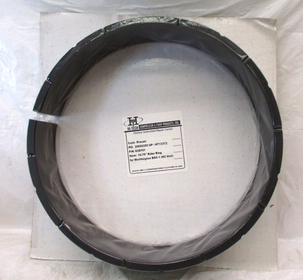 HI-TECH G38700 10.75″ Piston Ring G38701 10.75″ Rider Ring for BDC-1 H2 A6692PA