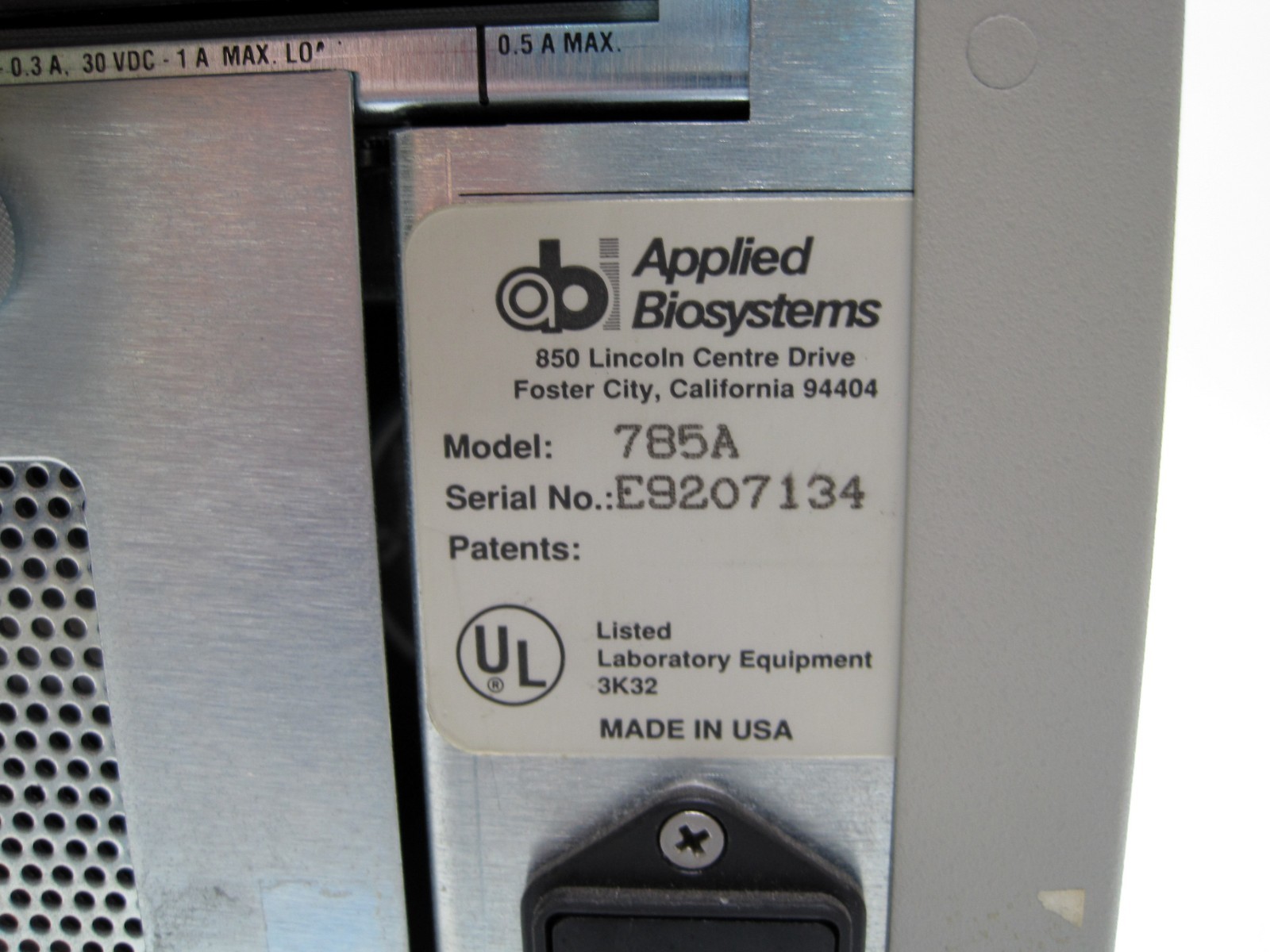 Applied Biosystems Programmable Absorbance Detector 785A