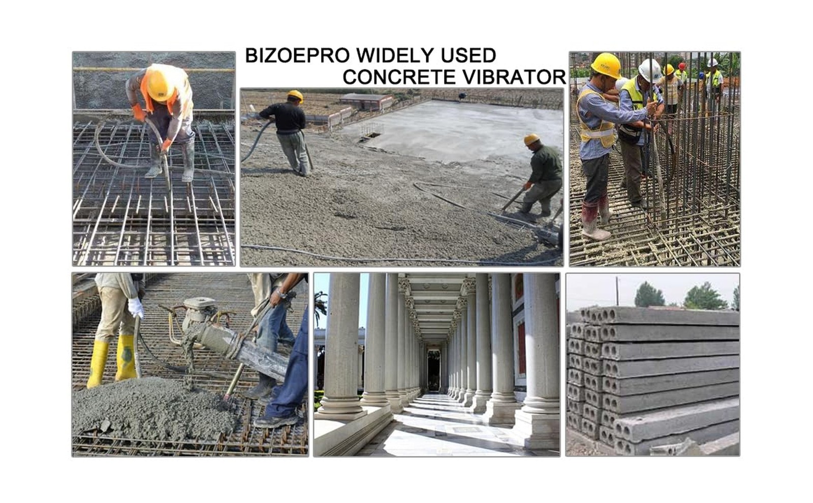 Concrete Vibrator, 1600W 2HP 18000RPM, 14-3/4ft Flexible Shaft, Electric Conc…