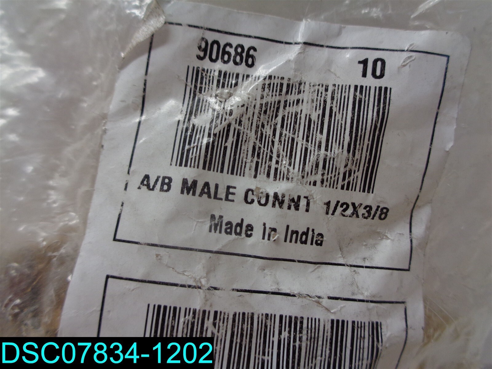 QTY=10:P MALE CONNECTOR 1/2″ X 3/8″ 90686
