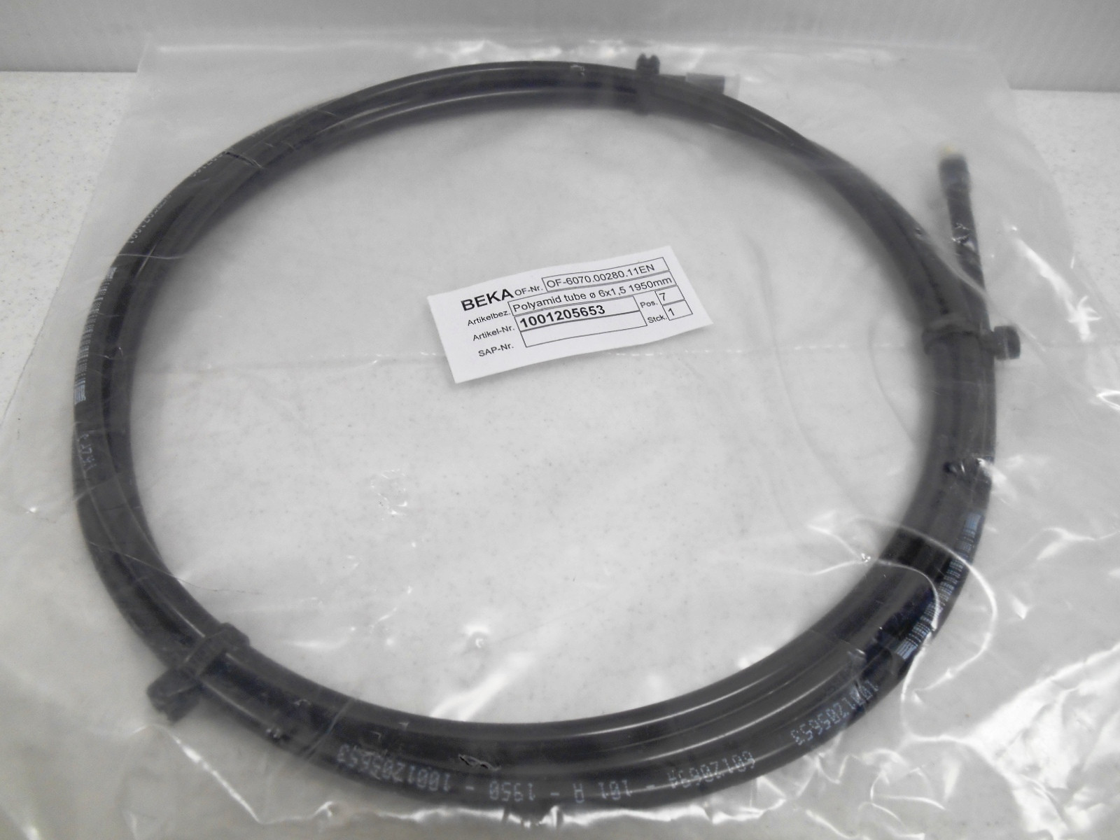 Beka 1001205653 Polyamide Tube 6 x 1,5 1950MM