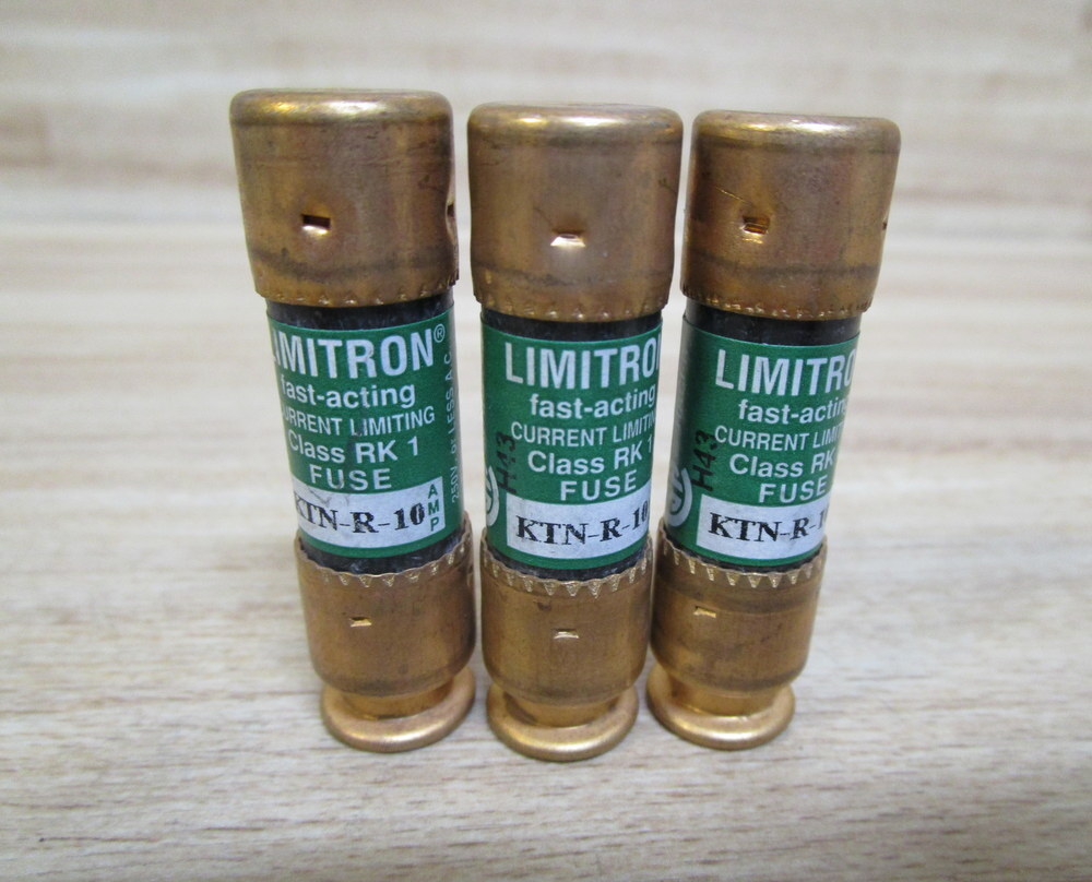 Bussmann KTN-R-10 Buss Fuse Cross Ref 1DG27 (Pack of 3)