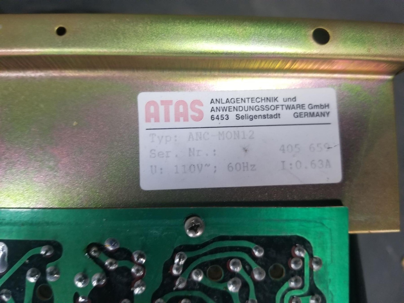 USED Atas ANC-MON12 110V 60HZ Display