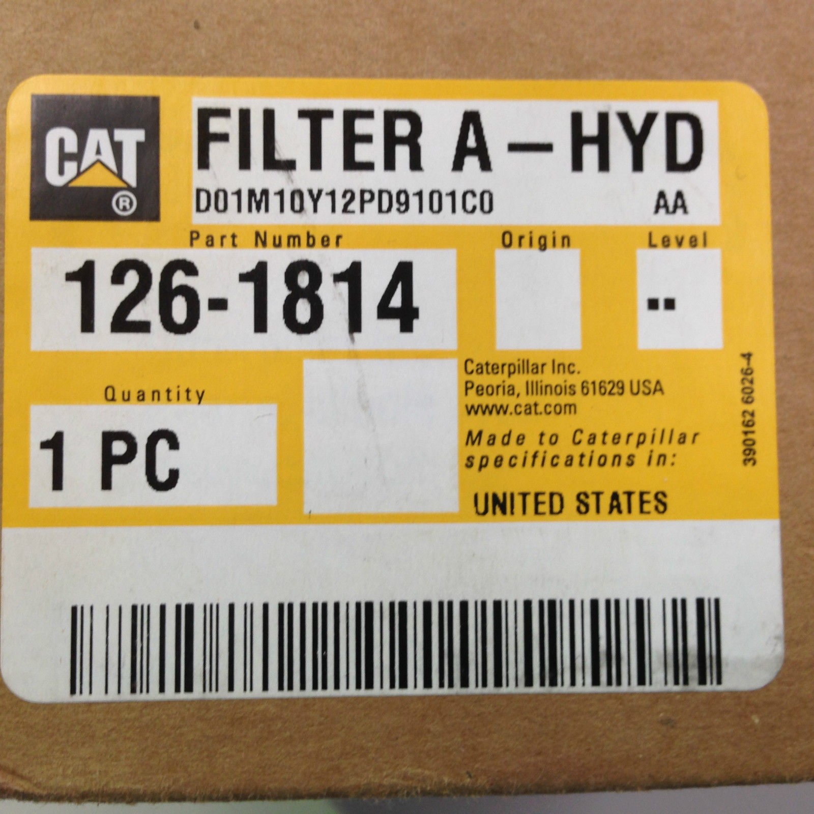 CAT Caterpillar 126-1814 Filter Hydraulic Transmission High Efficiency x2