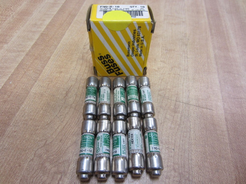 Buss FNQ-R-10 Bussmann Fuse Cross Ref 6F122 (Pack of 10)