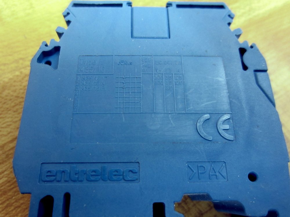 Entrelec ABB M35/16 Terminal Blocks M3516 115 124 07 Blue (Pack of 4)
