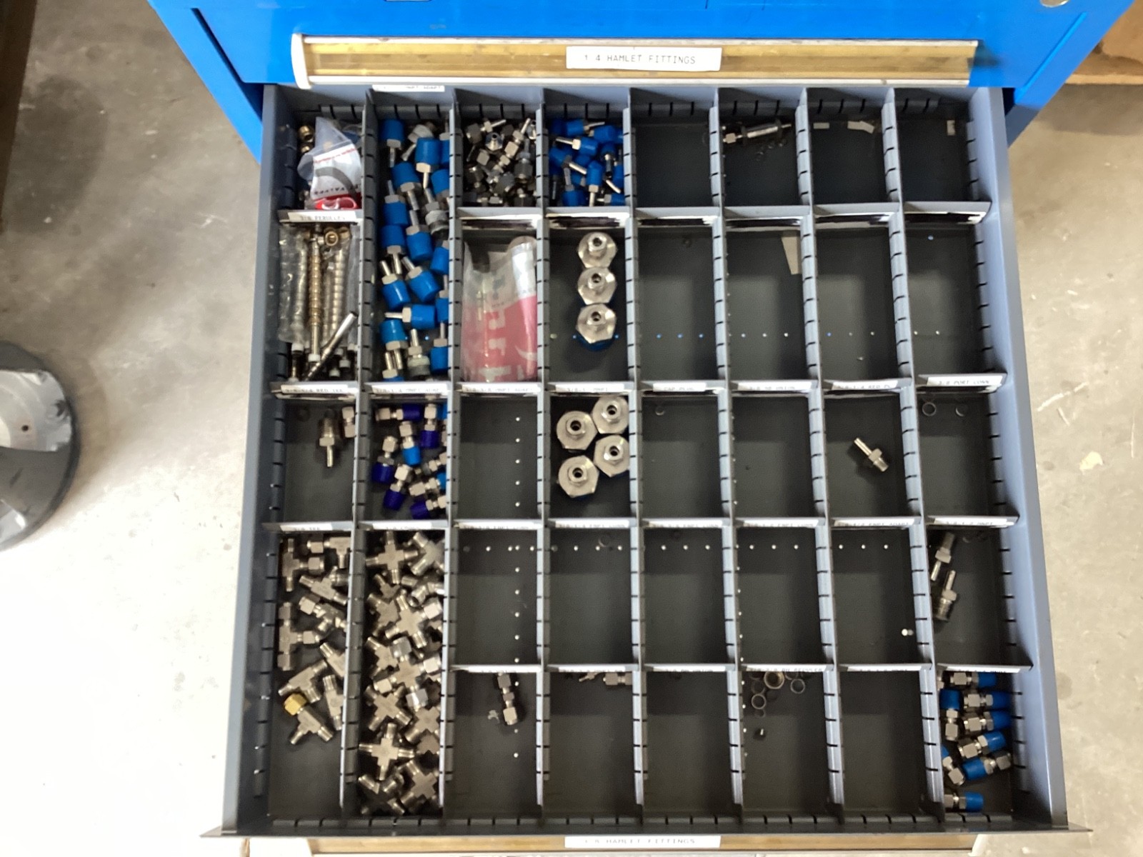 Ham-Let / Swagelok Fittings – 8 Drawer cabinet included (1000+ Pieces Estimated)