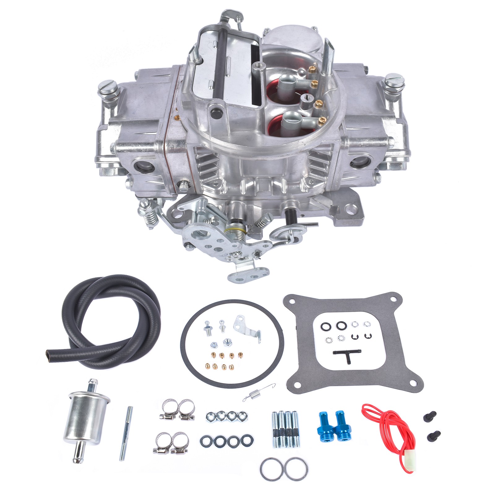 Carburetor 4-Barrel Square Bore 600 CFM Electric Choke Aluminum Fits for Holley