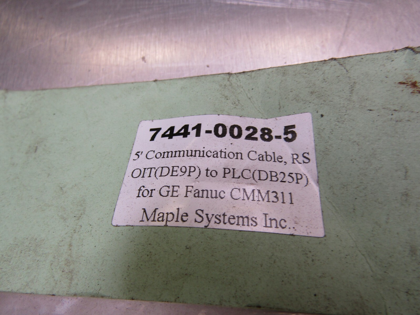 Maple Systems 7441-0028-5 Cable For GE Fanuc CMM311
