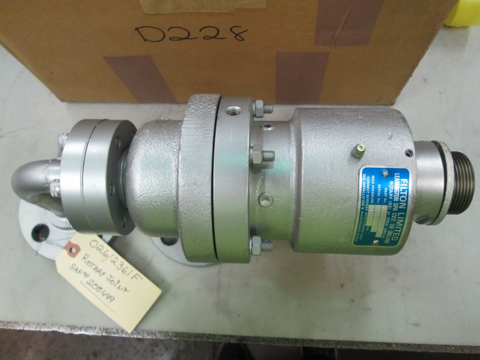 Filton Limited Rotary Union P/N18106RDS112 2-300# 3/4″ Flange x 1-1/2″ MNPT(NIB)