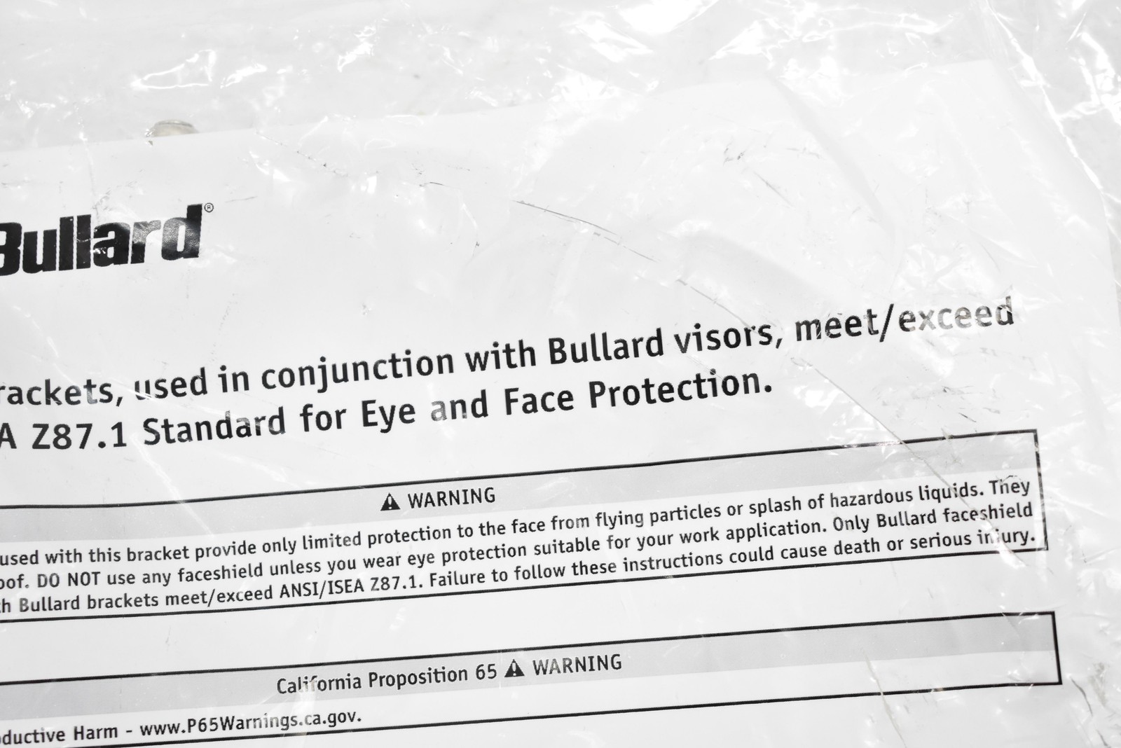 Bullard 112G Front Mount Faceshield Bracket for Full Brim Hard Hats ANSI Z87.1