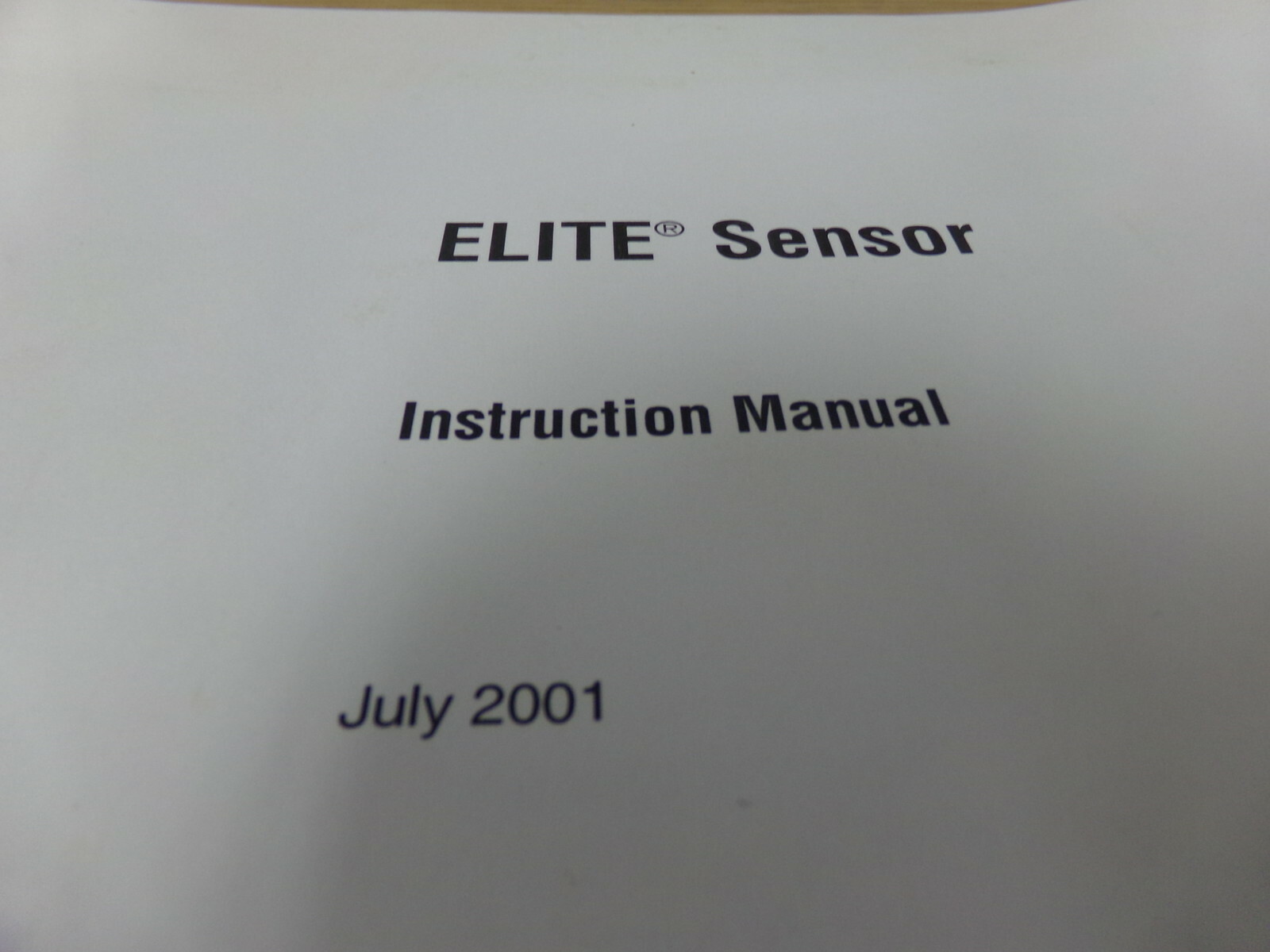 NEW Micro Motion Elite Sensor Instruction Manual July 2001 *FREE SHIPPING*