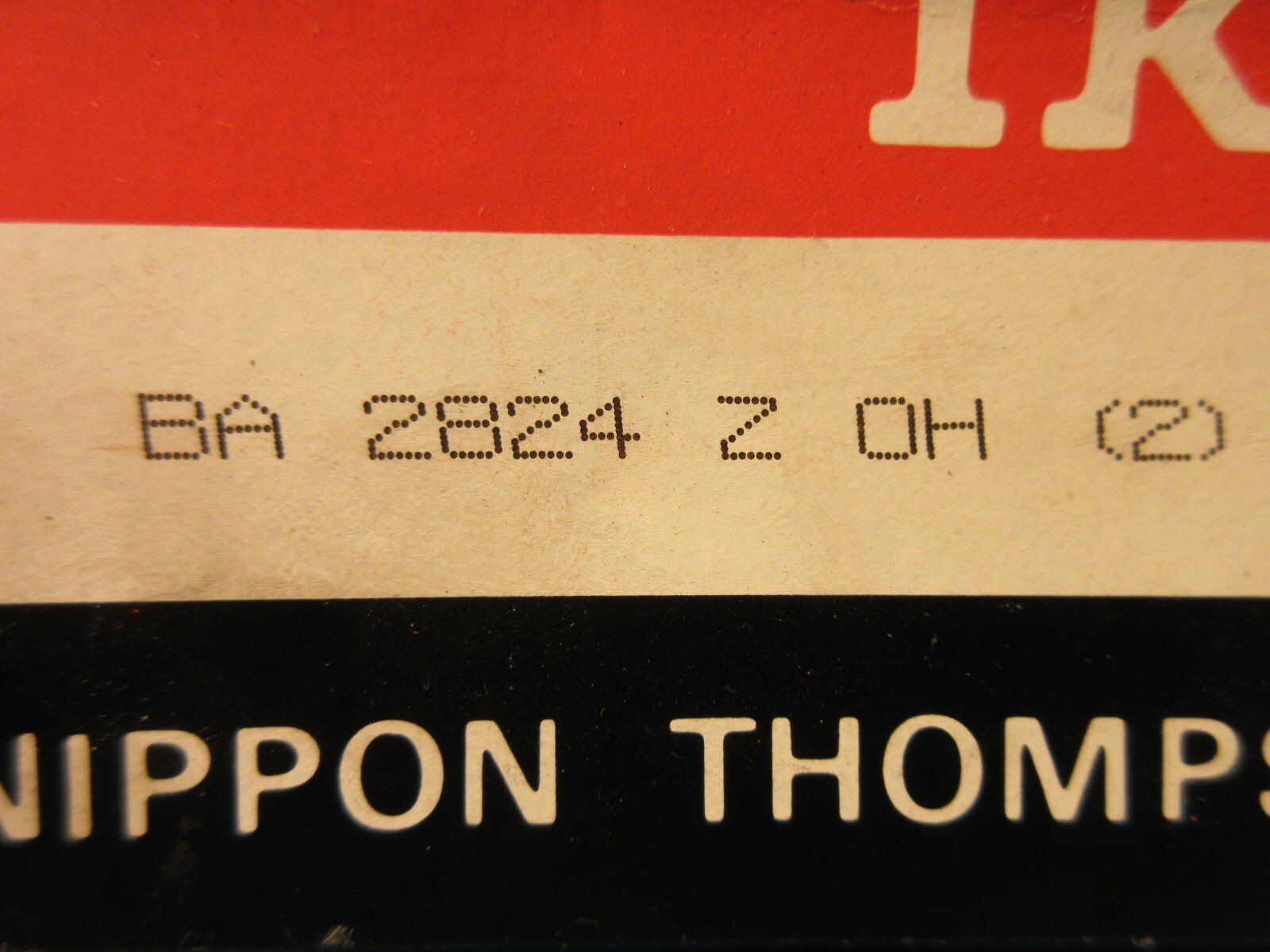 IKO BA2824 Z OH, Drawn Cup Needle Roller Bearing 1-3/4 x 2-1/8 x 1-1/2