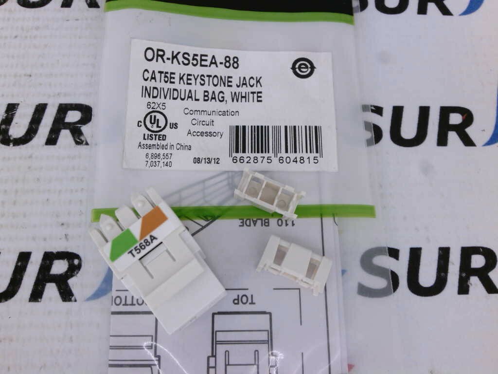 NSOP Ortronics OR-KS5EA-88 CAT5E Keystone Jack White
