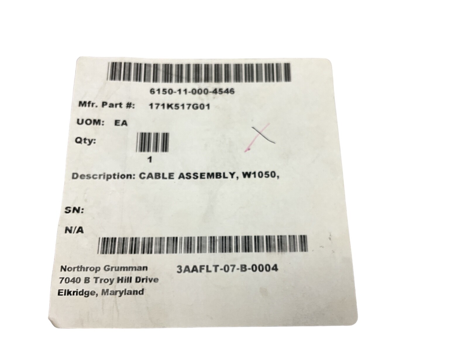 Turck 171K517G01 CABLE ASSY 5 POSITIONS W1050 SUP ID 15245 2710