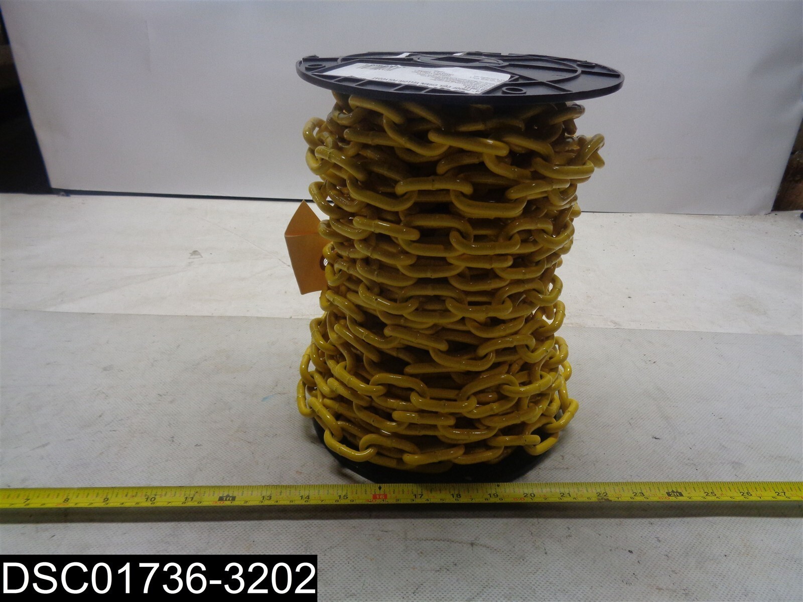 PD0722127 Campbell 1/4″ Proof Coil Yellow Poly Coat 60 Foot Chain Spool 1300lb